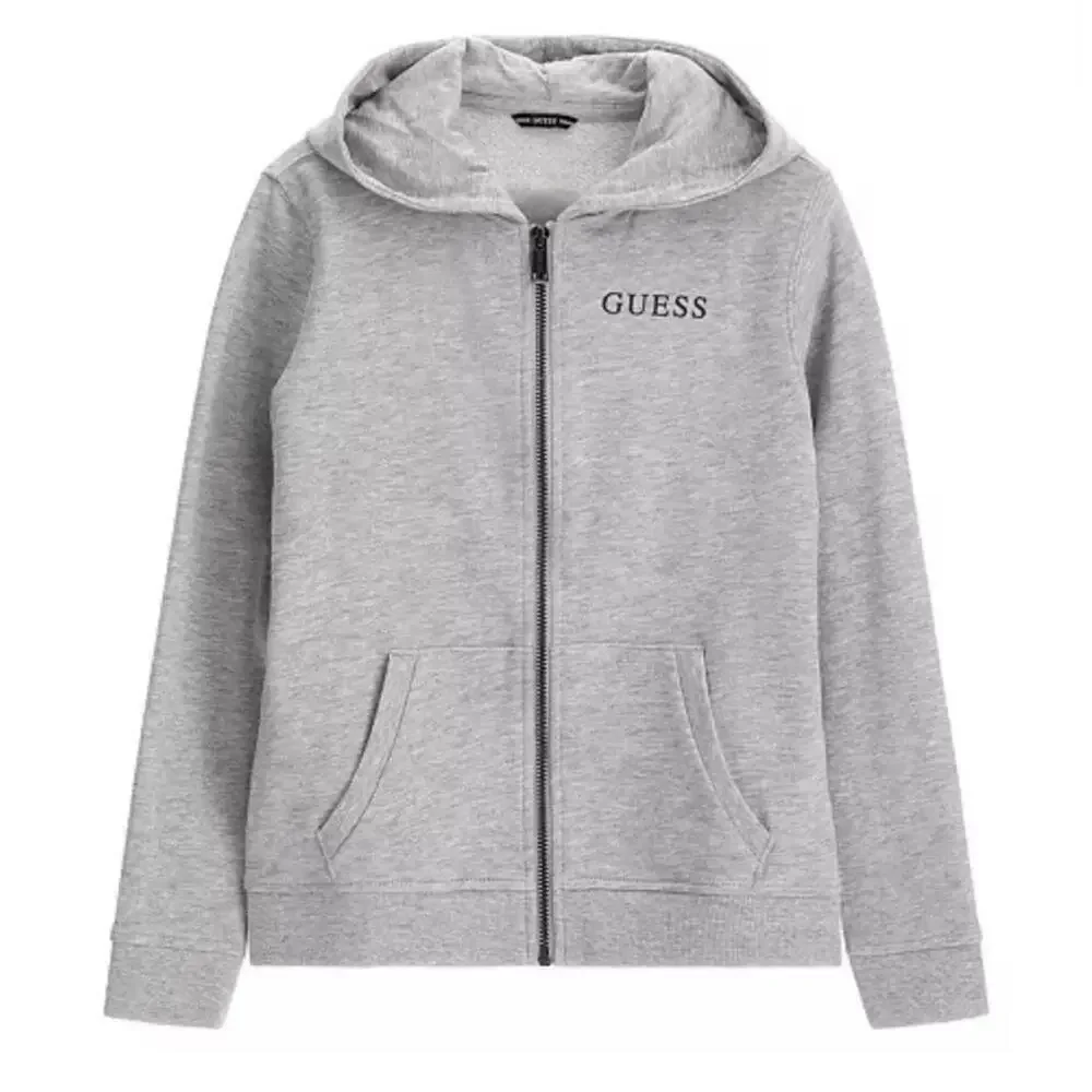 GUESS Big Boys Triangle Logo French Terry Zip Hoodie Guess Kids Hoodies 12, 16